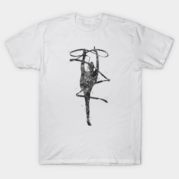 Rhythmic gymnastics black and white T-Shirt by Yahya Art